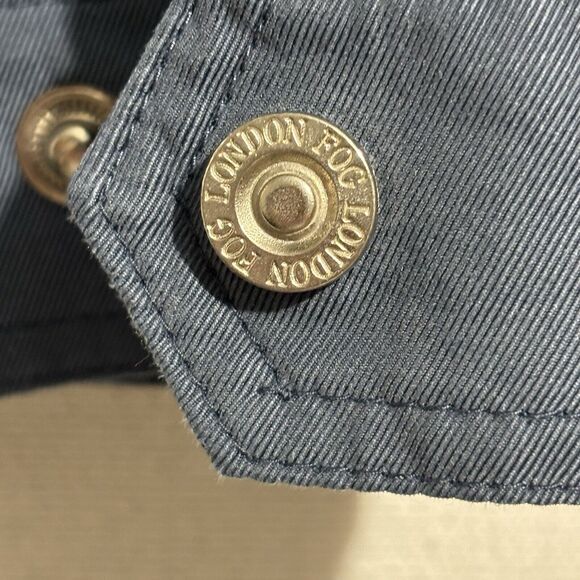 VTG London Fog Bomber Jacket Mens Small Full Vislon Zip Lightweight Blue - Picture 8 of 14